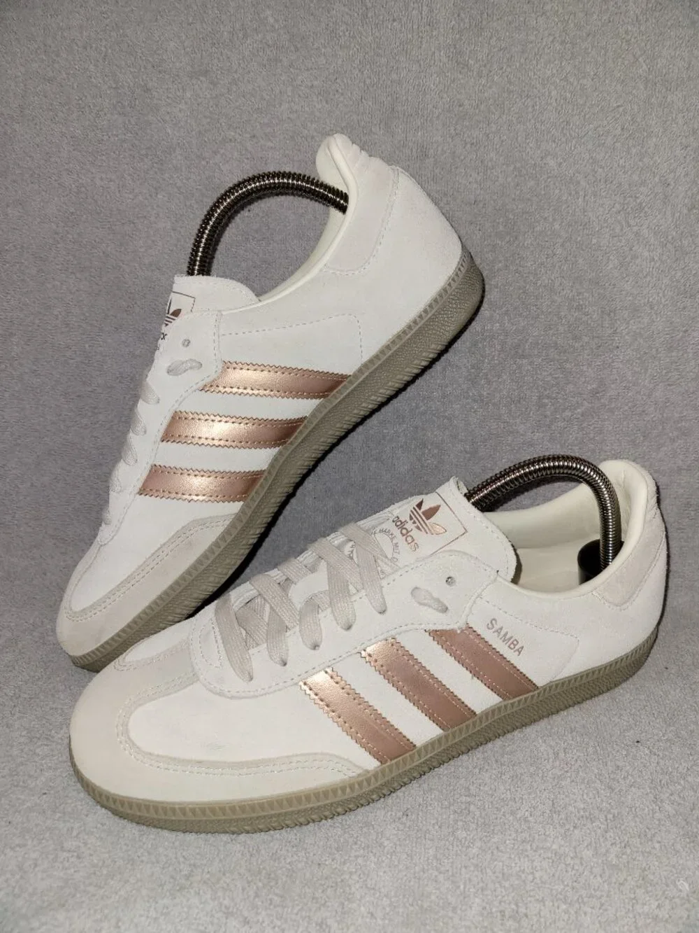 Adidas Samba OG Women's Size 9 Off White Copper Metallic Sneakers JQ2106 (#2216)